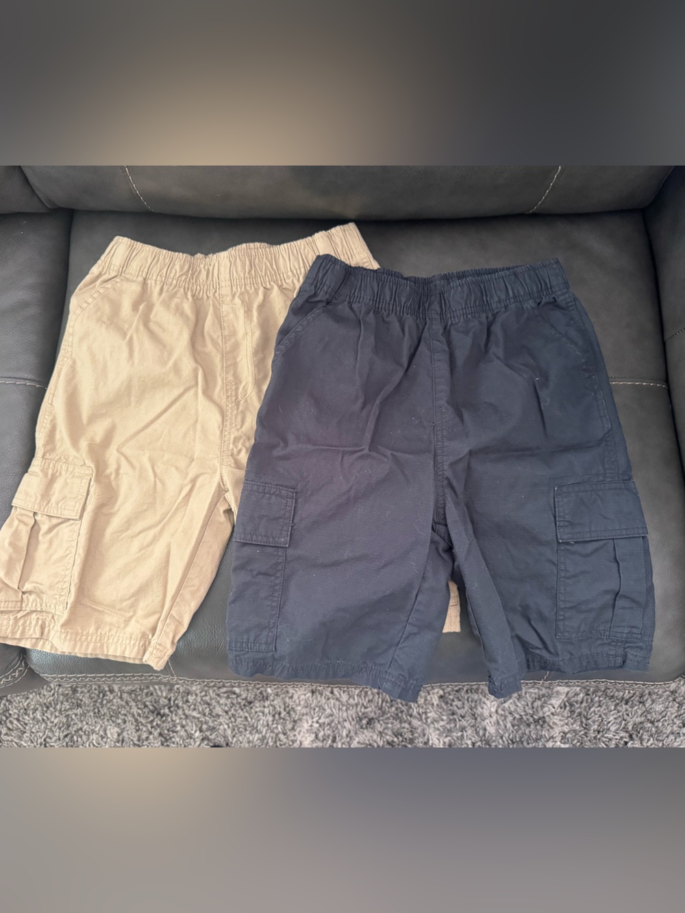 Place Boys Cargo Shorts/Uniform — Black and Tan Two-Pack